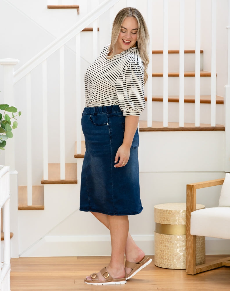 Jenni Stretch Denim Skirt