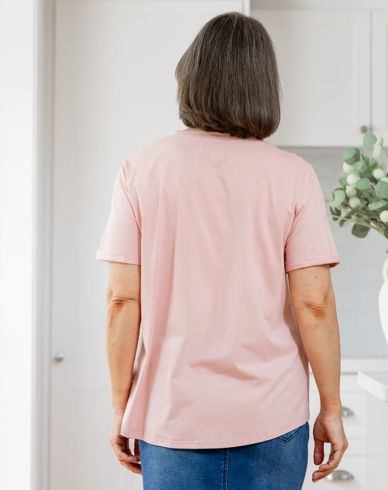 Cuff Tee - Pink
