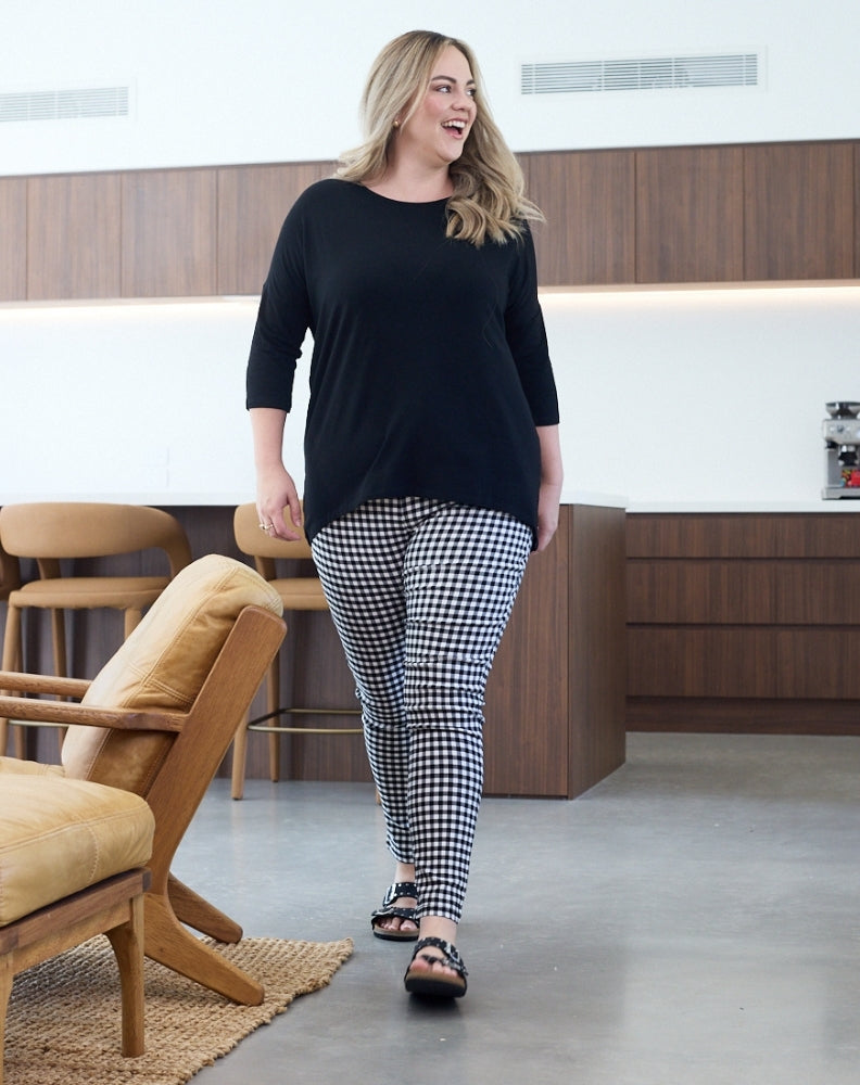 Gingham Leggings 2.0 Full Length Black & White