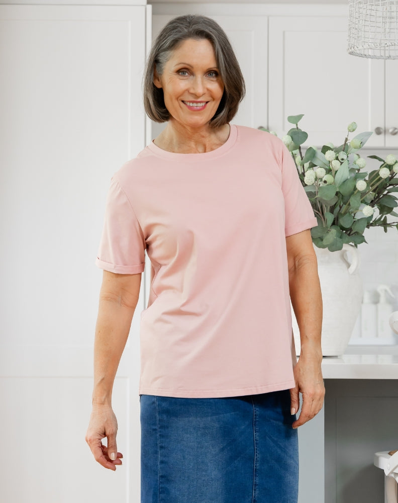 Cuff Tee - Pink