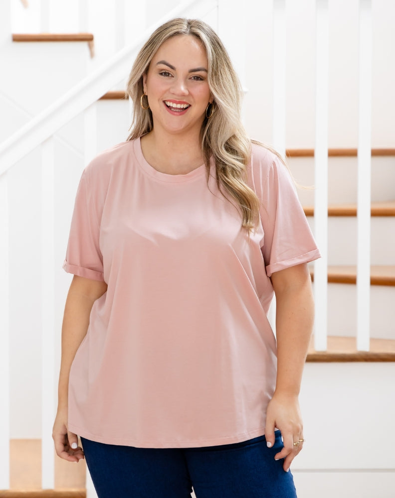 Cuff Tee - Pink