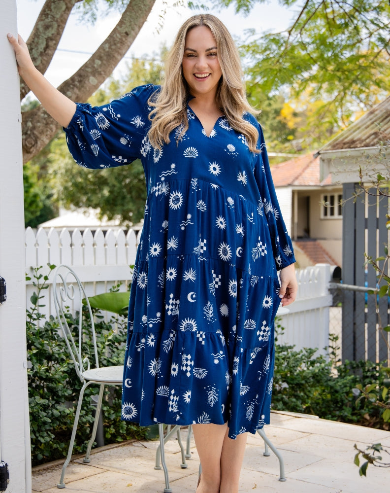 Violet Dress - Blue Shells