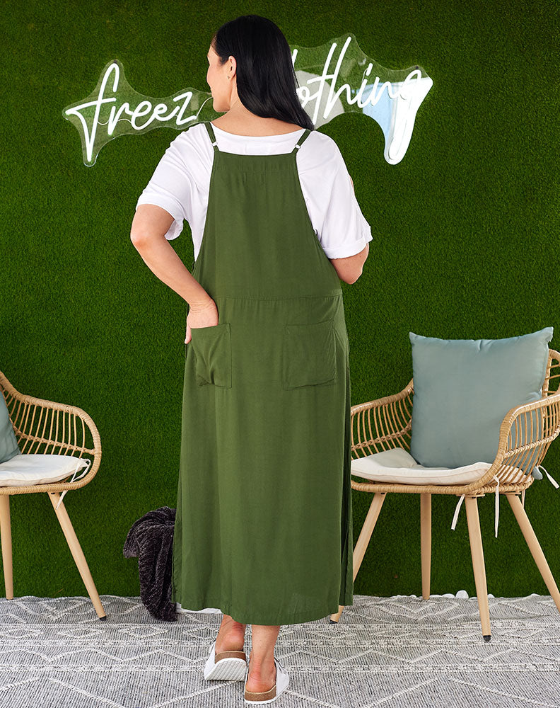 Apron Dress - Olive