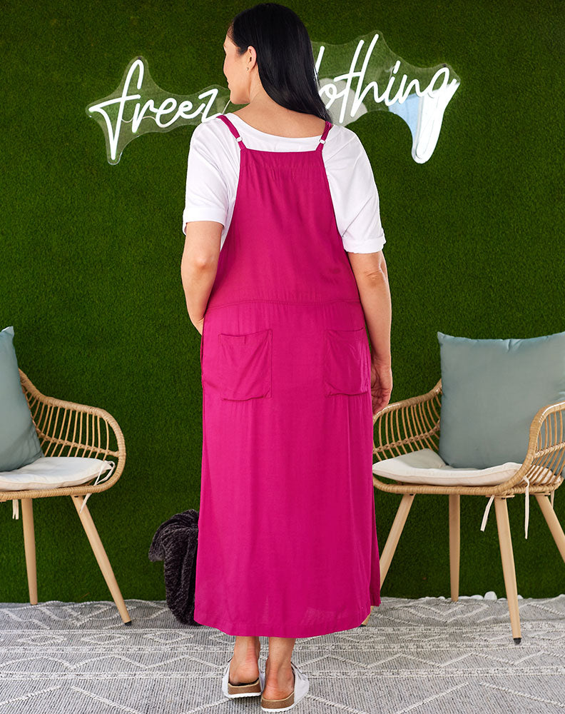 Apron Dress - Magenta