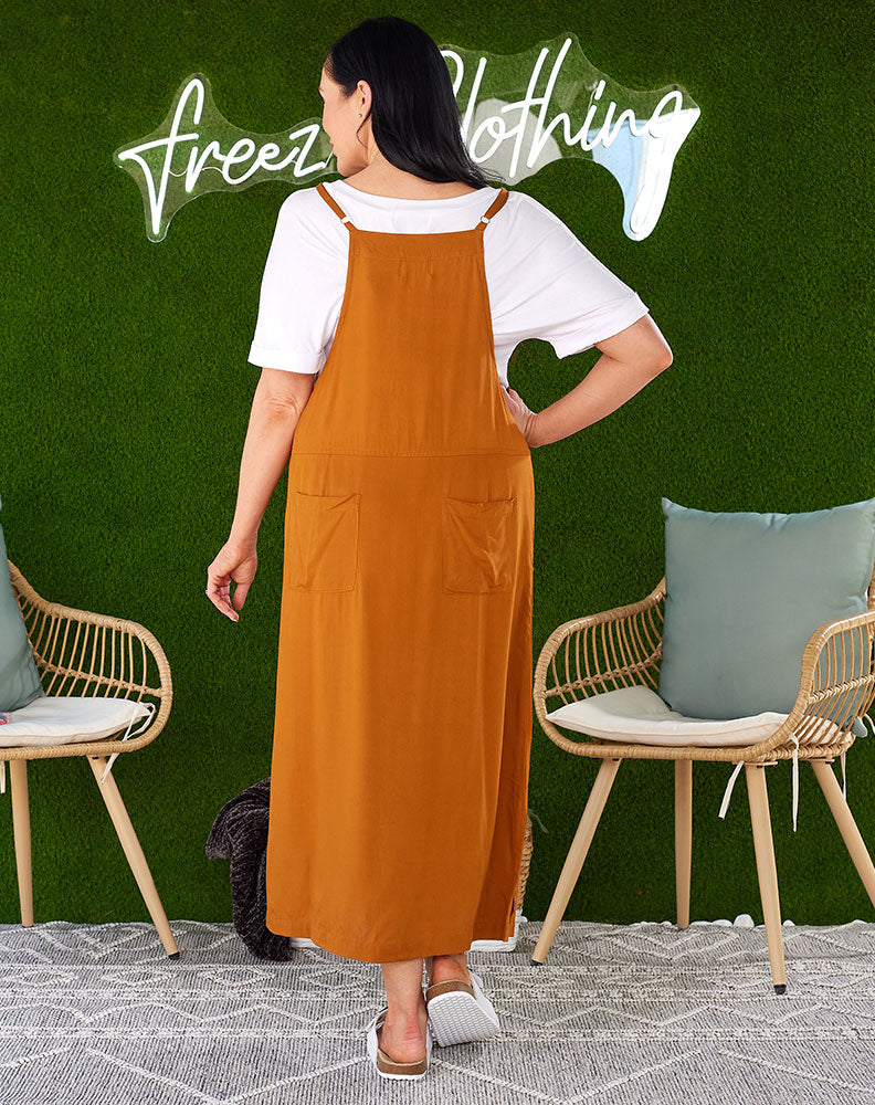 Apron Dress -Tan
