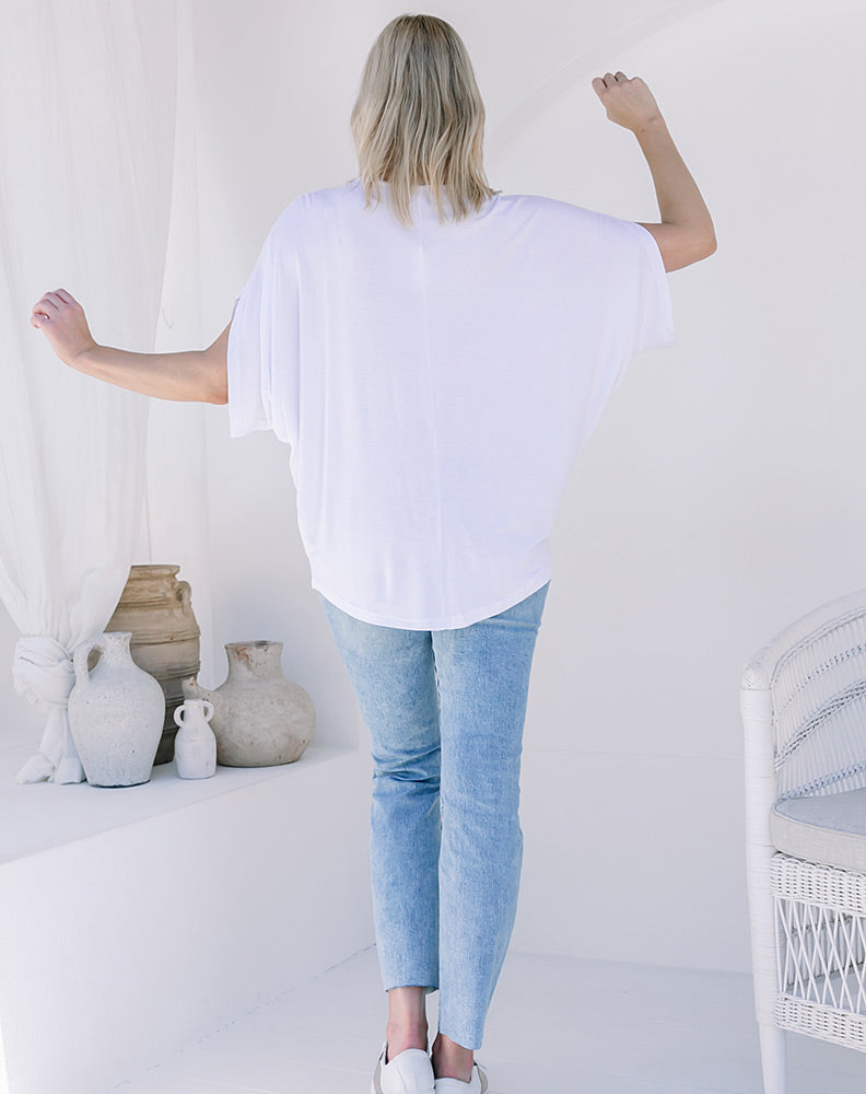 Batwing Tee - White