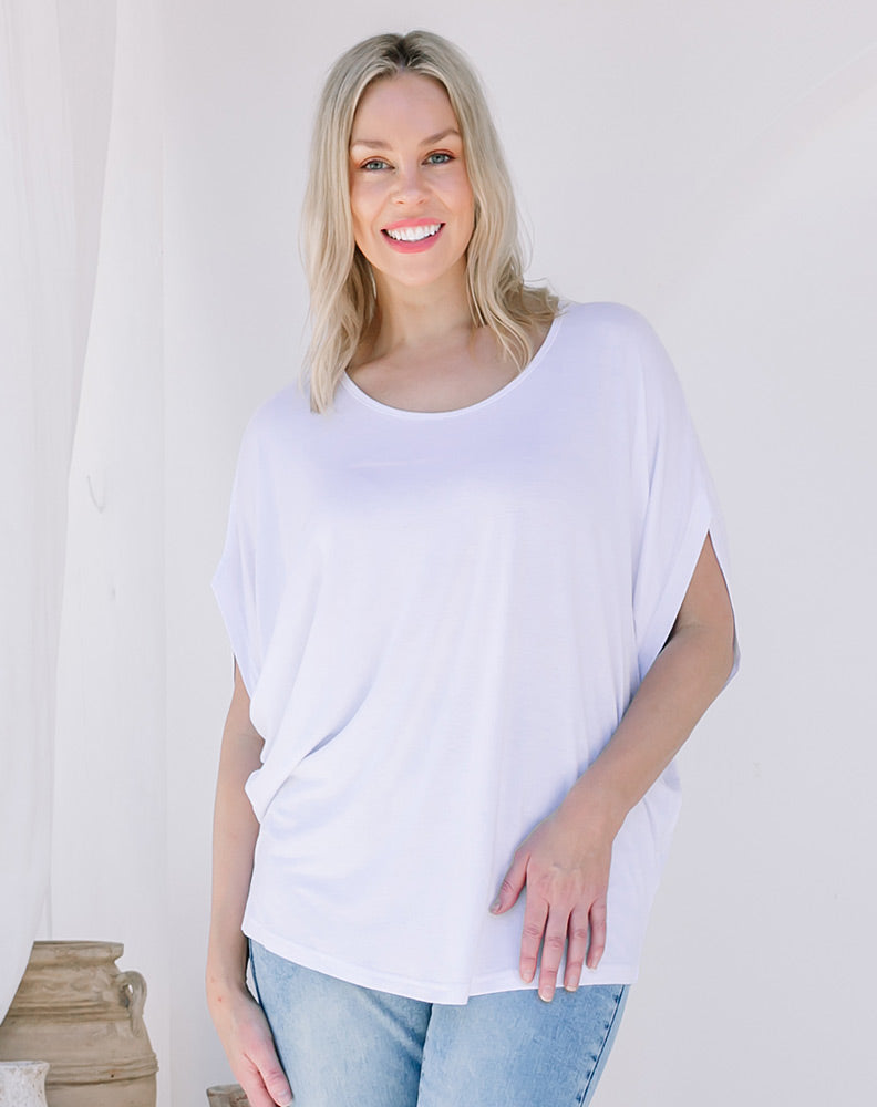 Batwing Tee - White