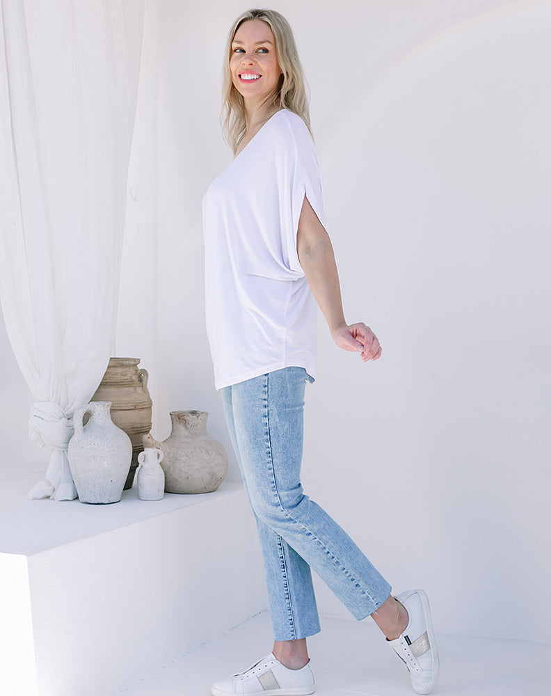 Batwing Tee - White