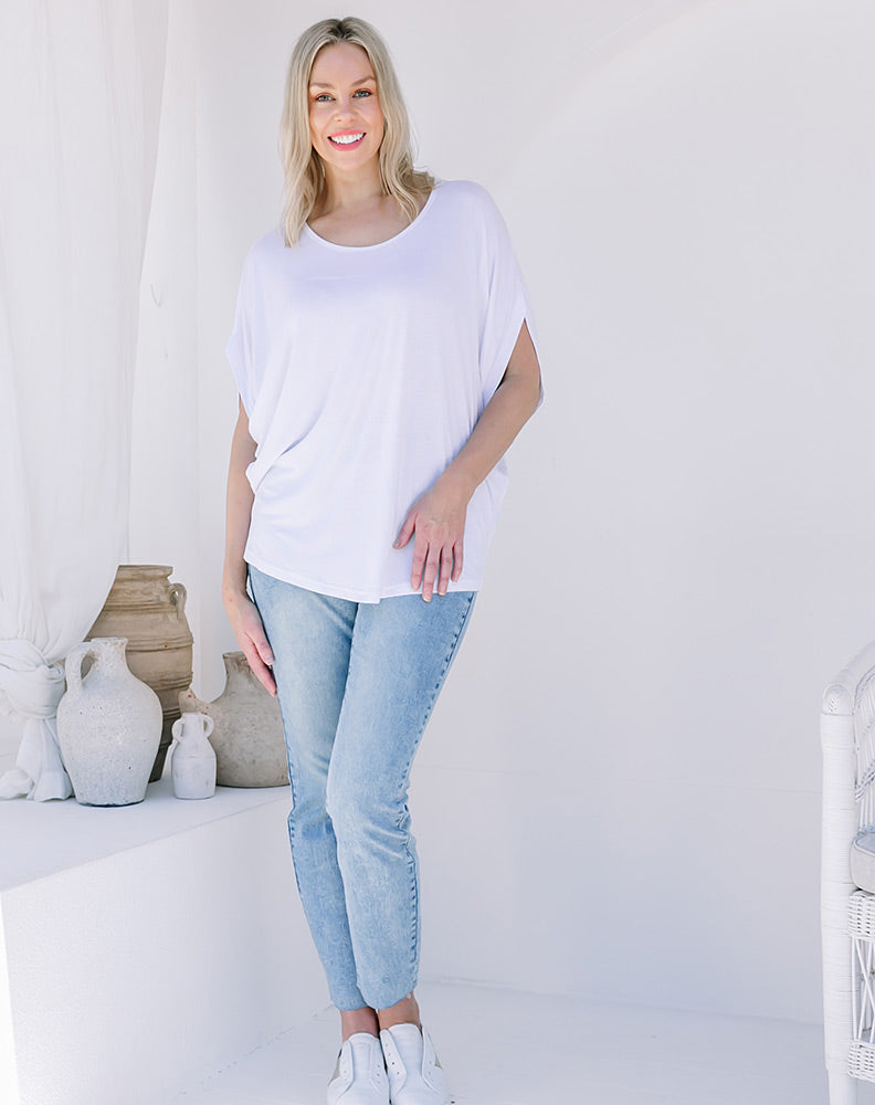 Batwing Tee - White
