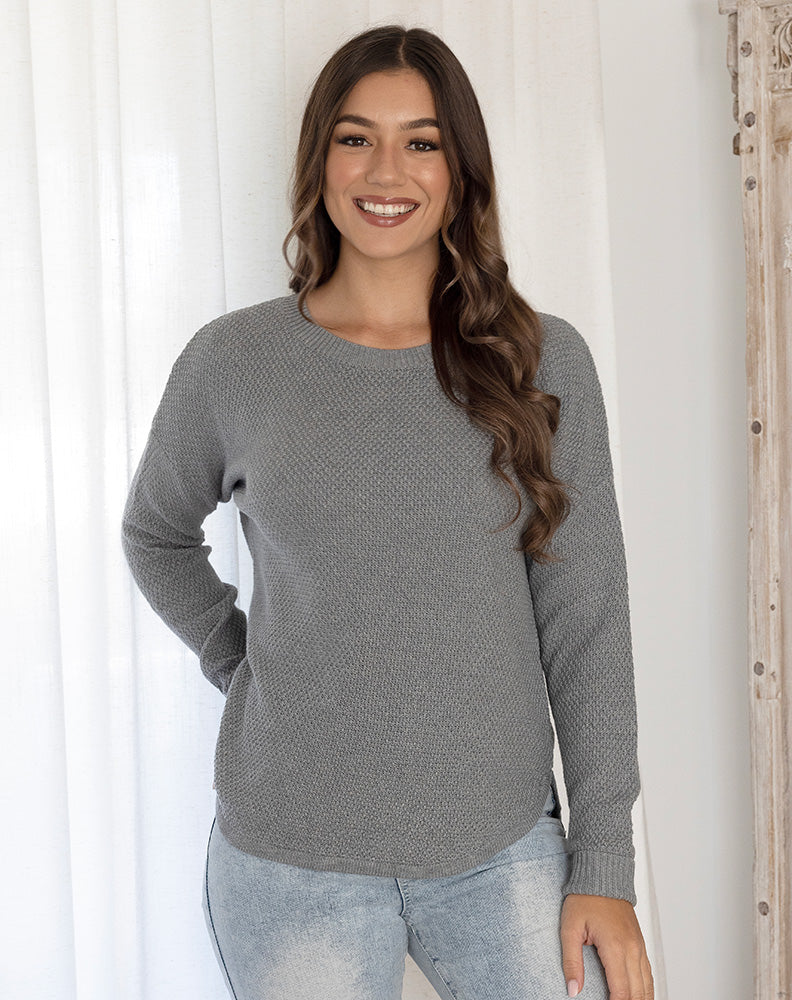 Waffle Knit - Charcoal