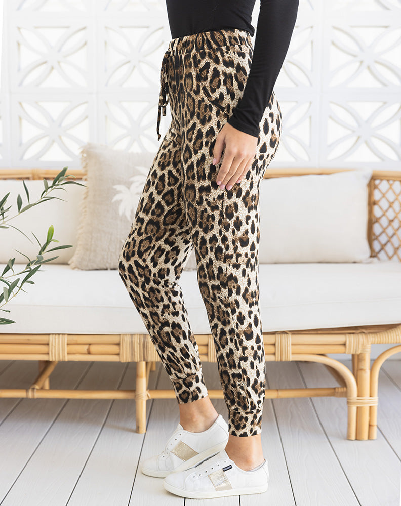 Animal Jogger Pant - Beige/Animal