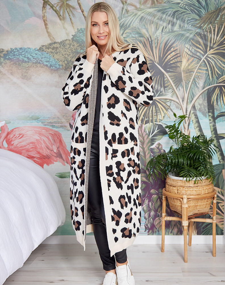 Animal Cardi - Cream