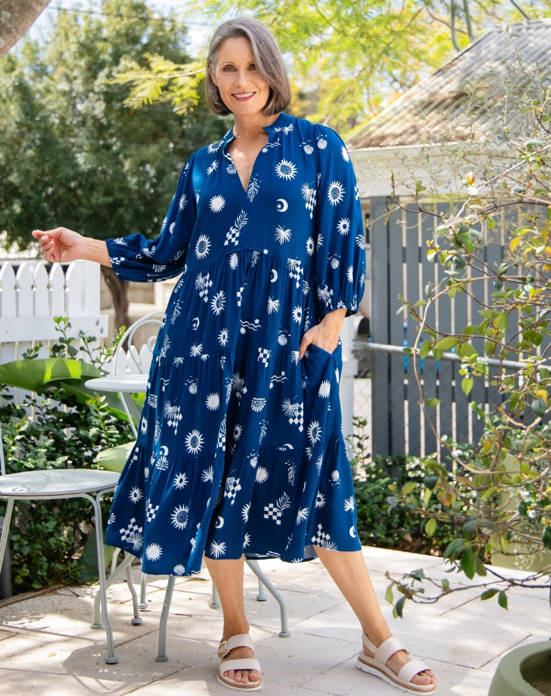 Violet Dress - Blue Shells