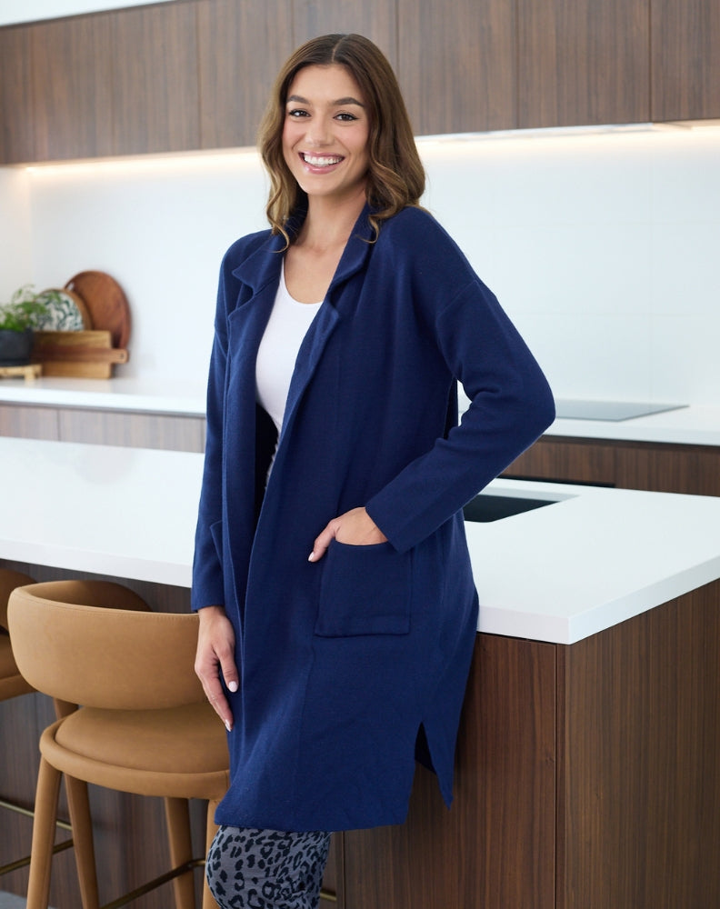 Chloe Knit Coatigan - Navy