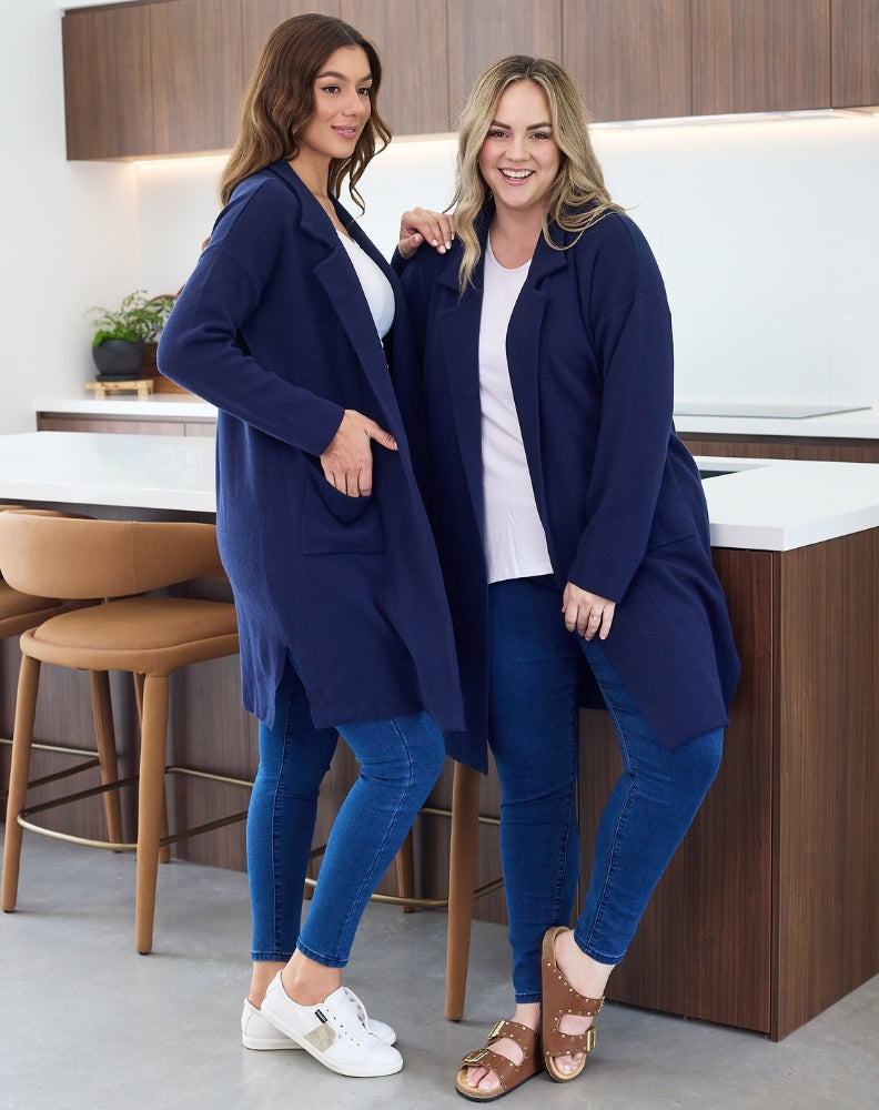 Chloe Knit Coatigan - Navy