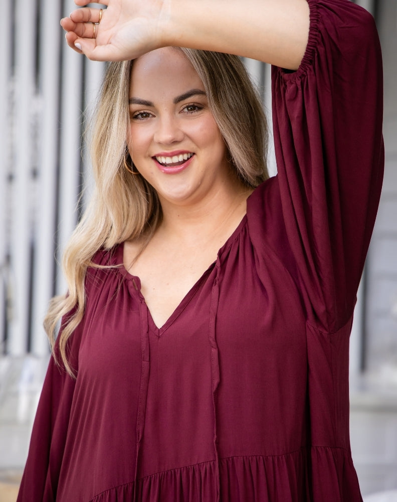 Jackson Dress - Wine