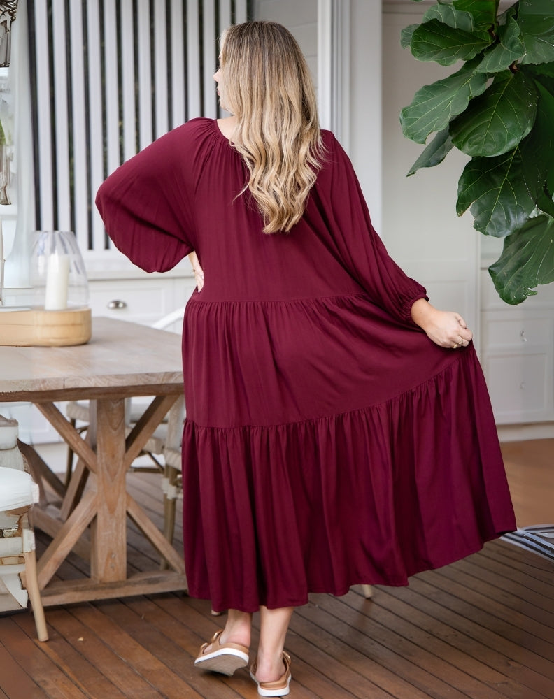 Jackson Dress - Wine