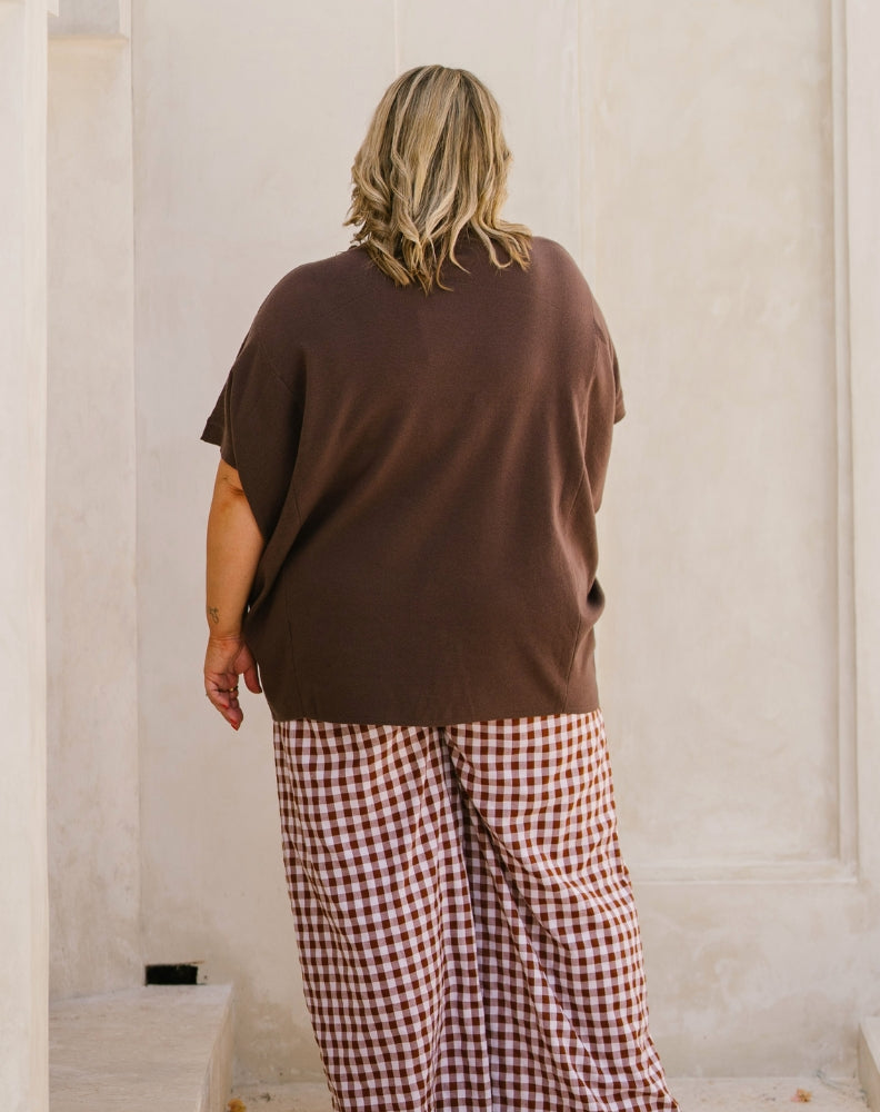 Poncho Knit - Coffee