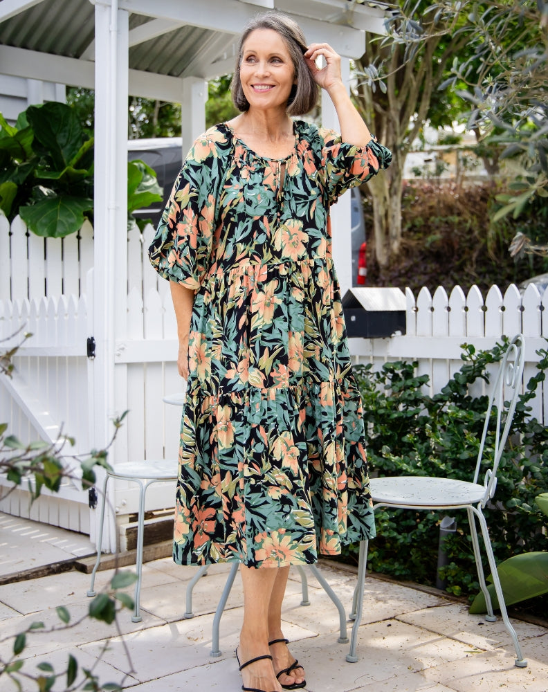Jacinta Dress - Botanic Green