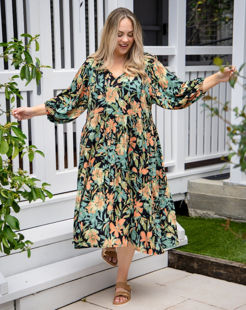 Jacinta Dress - Botanic Green