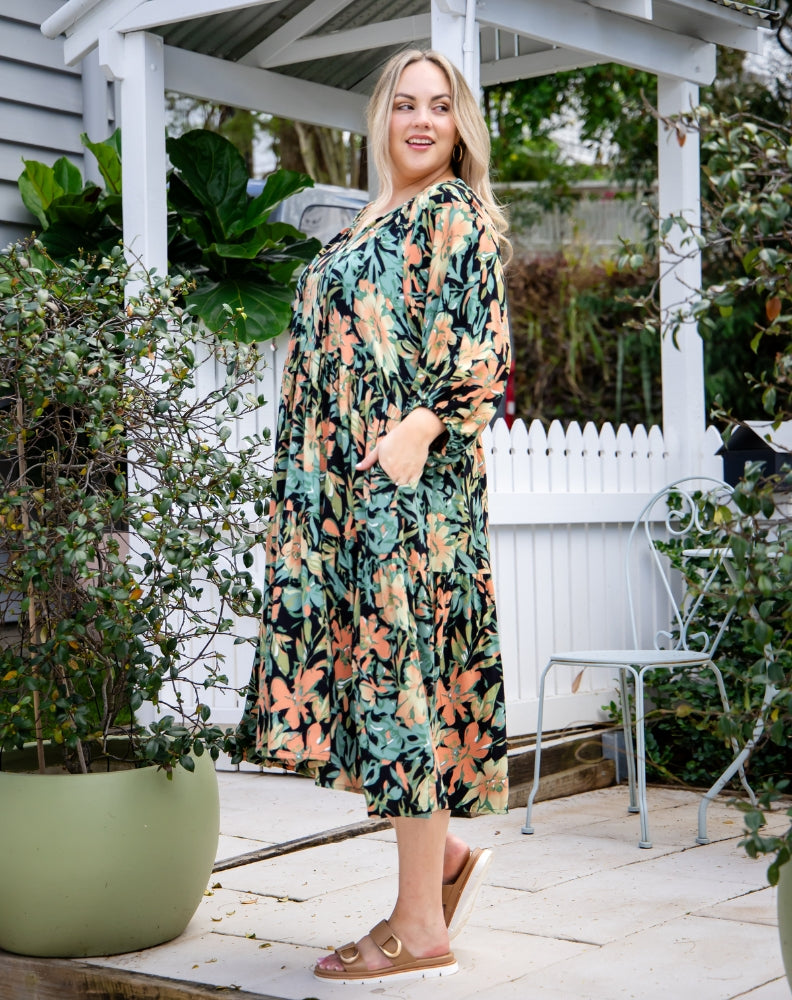 Jacinta Dress - Botanic Green