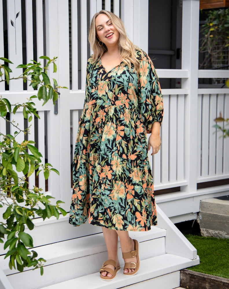 Jacinta Dress - Botanic Green