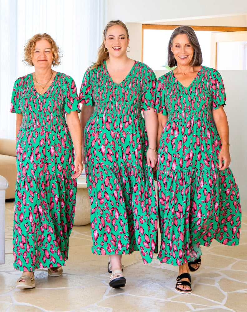 Noel Dress - Christmas Leopard