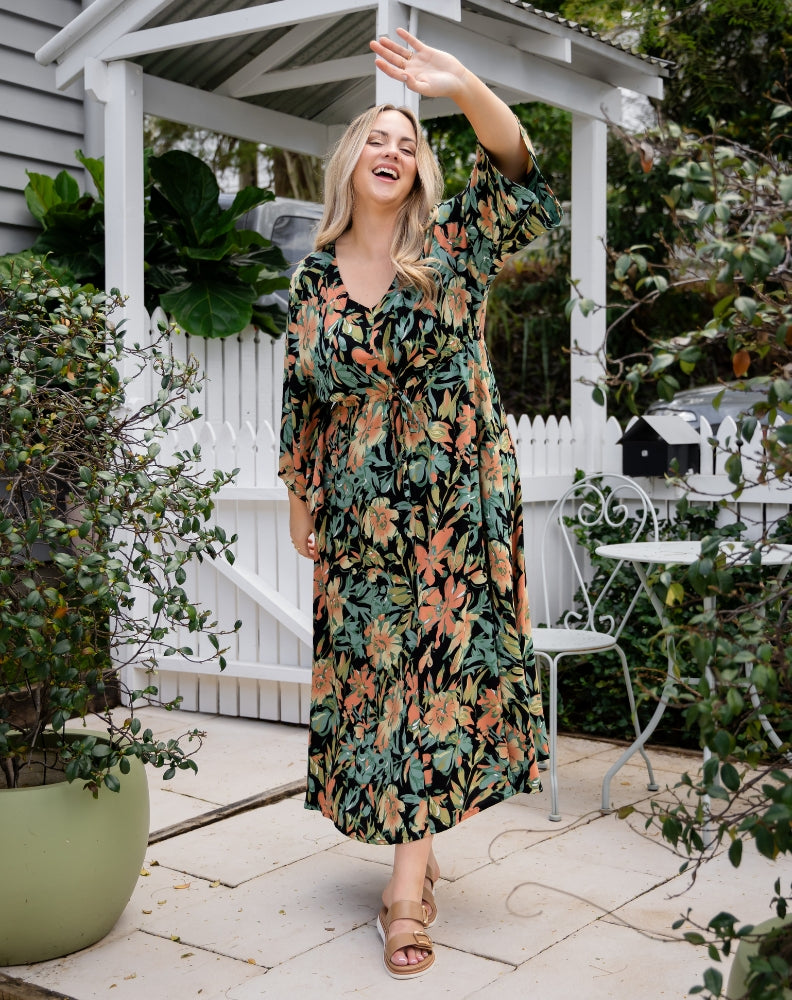 Zoe Dress - Botanic Green