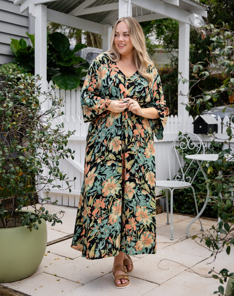 Zoe Dress - Botanic Green