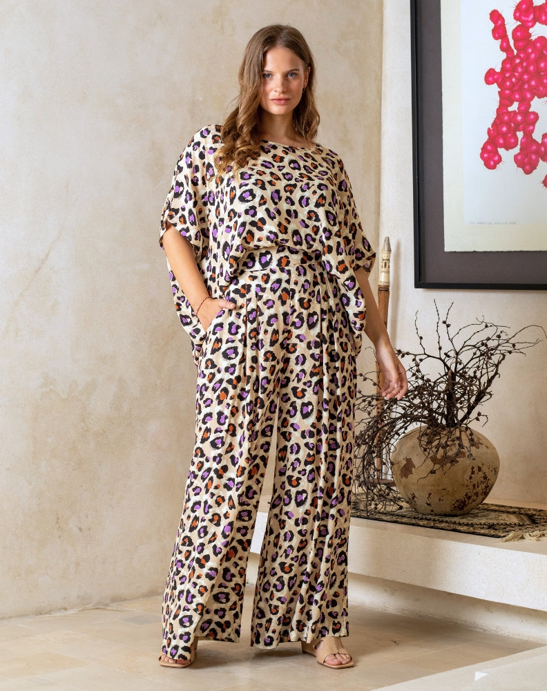 Bonnie Pant - Purple Leopard