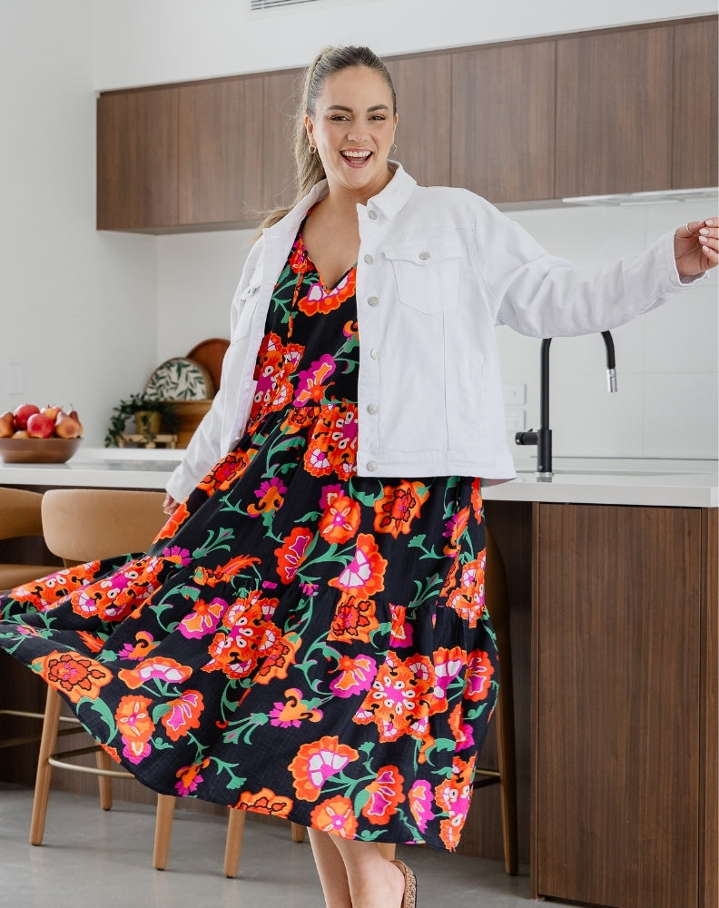 Carly Dress - Sunset Garden