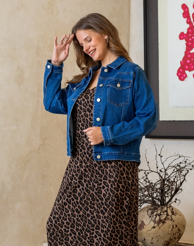 Frankie Stretch Denim Jacket Blue