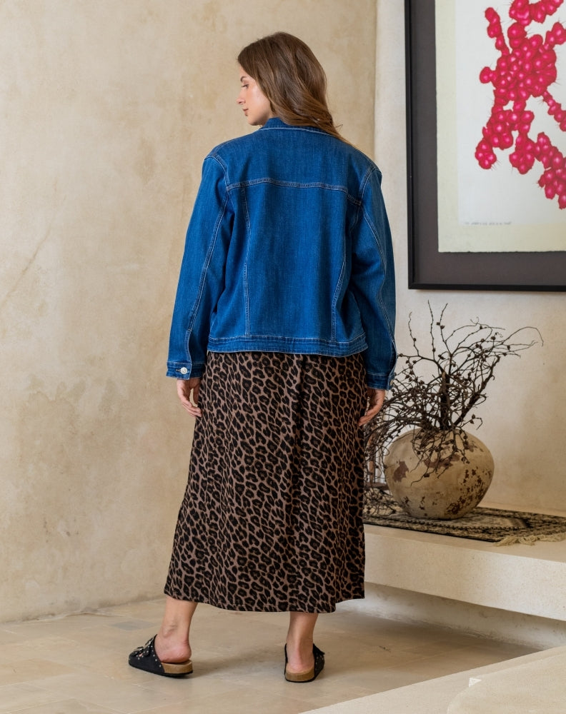 Frankie Stretch Denim Jacket Blue