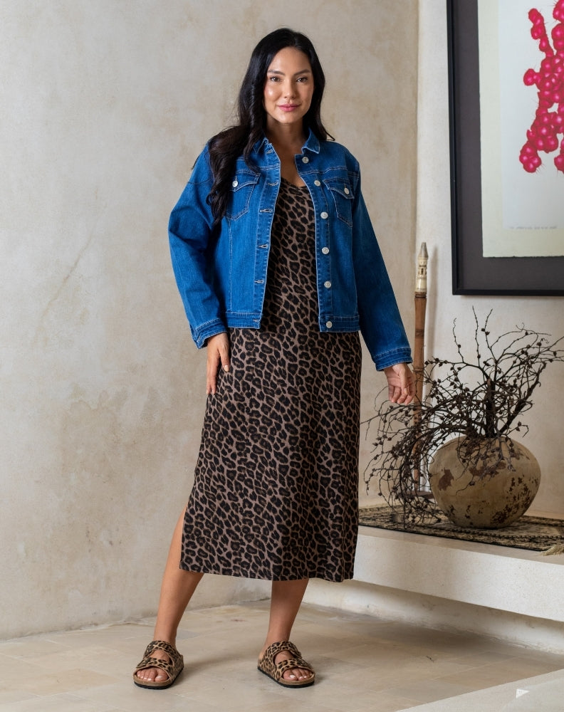 Frankie Stretch Denim Jacket Blue