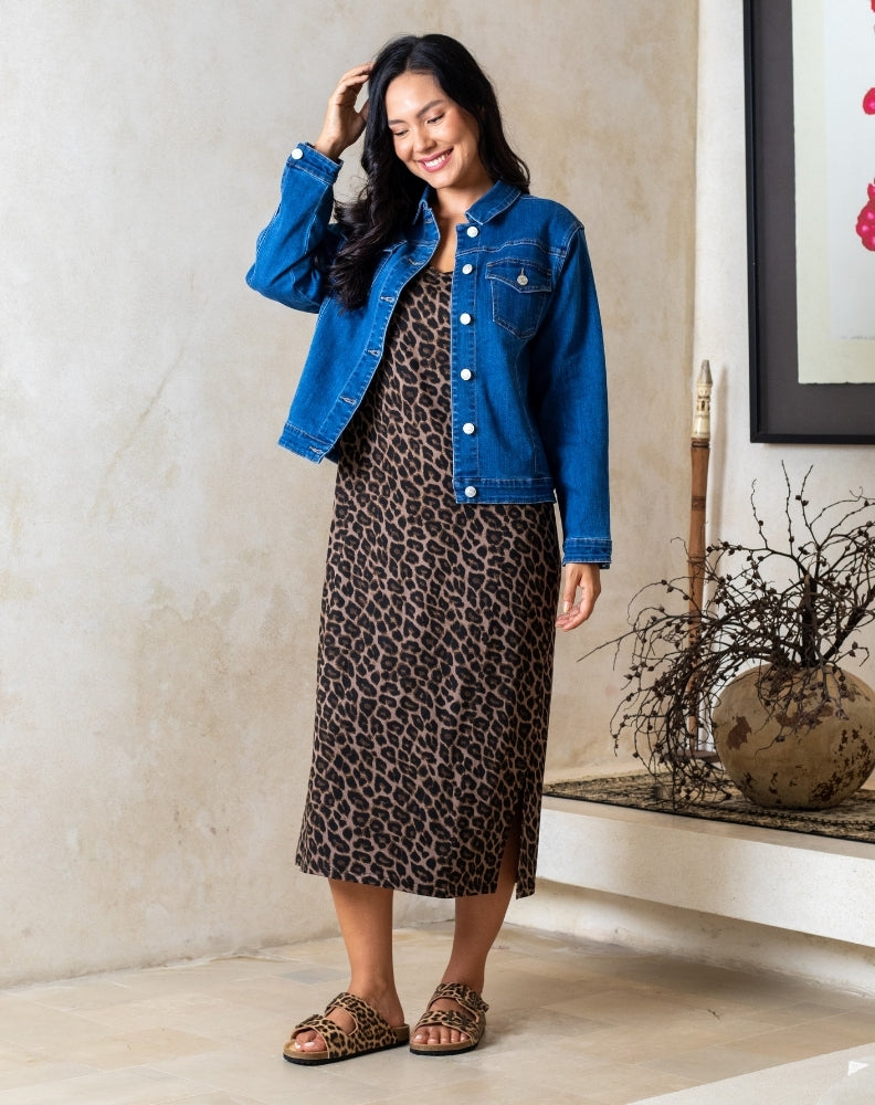 Frankie Stretch Denim Jacket Blue