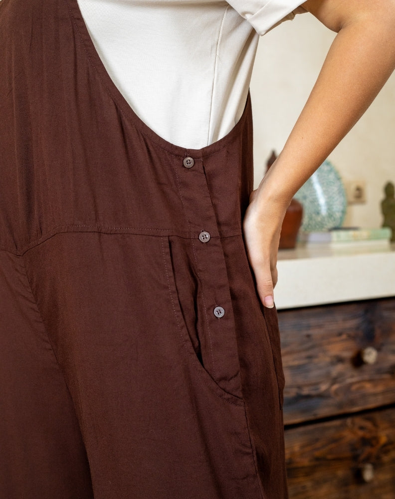 Rayon Overall - Chocolate