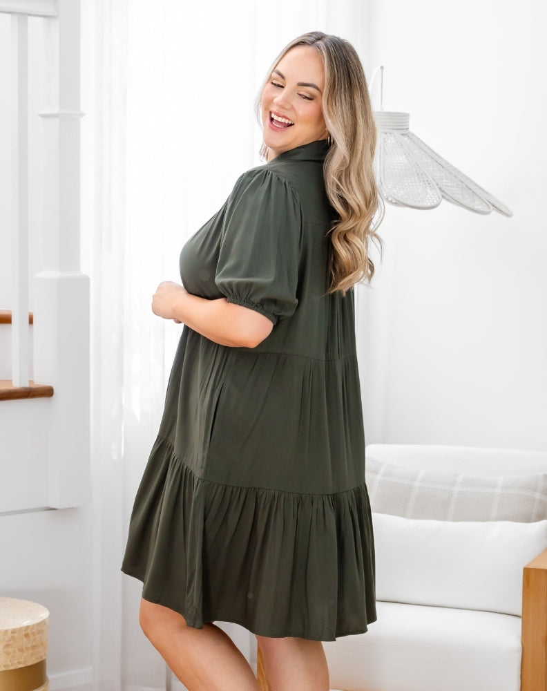 Taylor Shirt Dress - Khaki