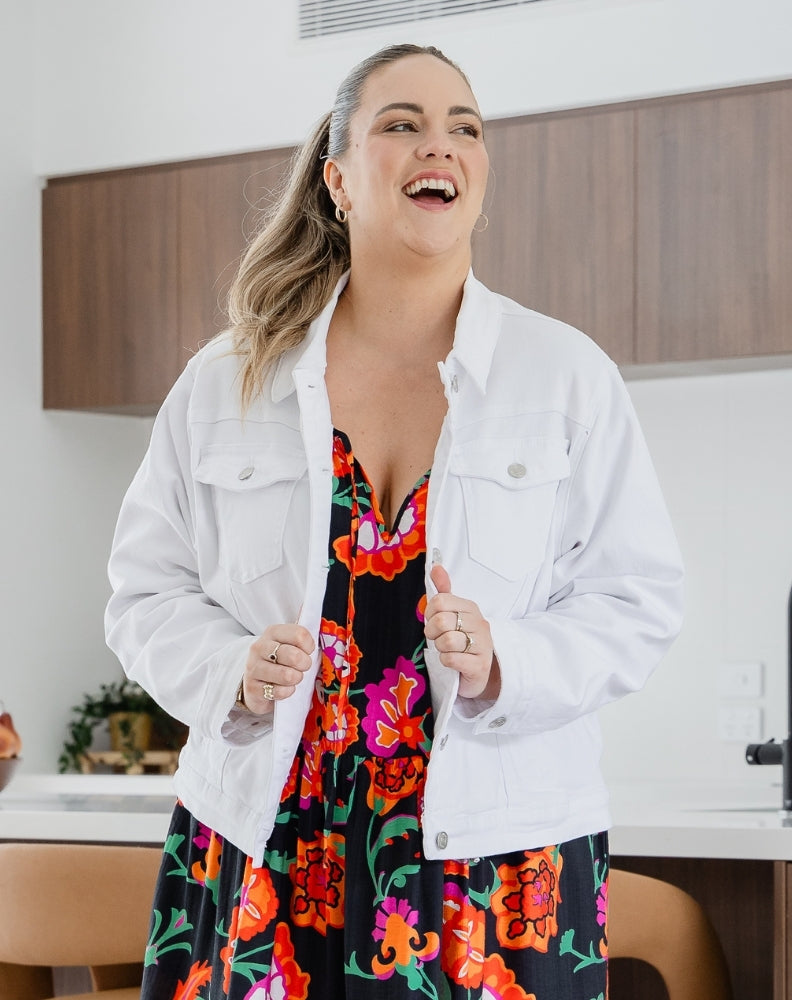 Frankie Jacket With Pockets - White