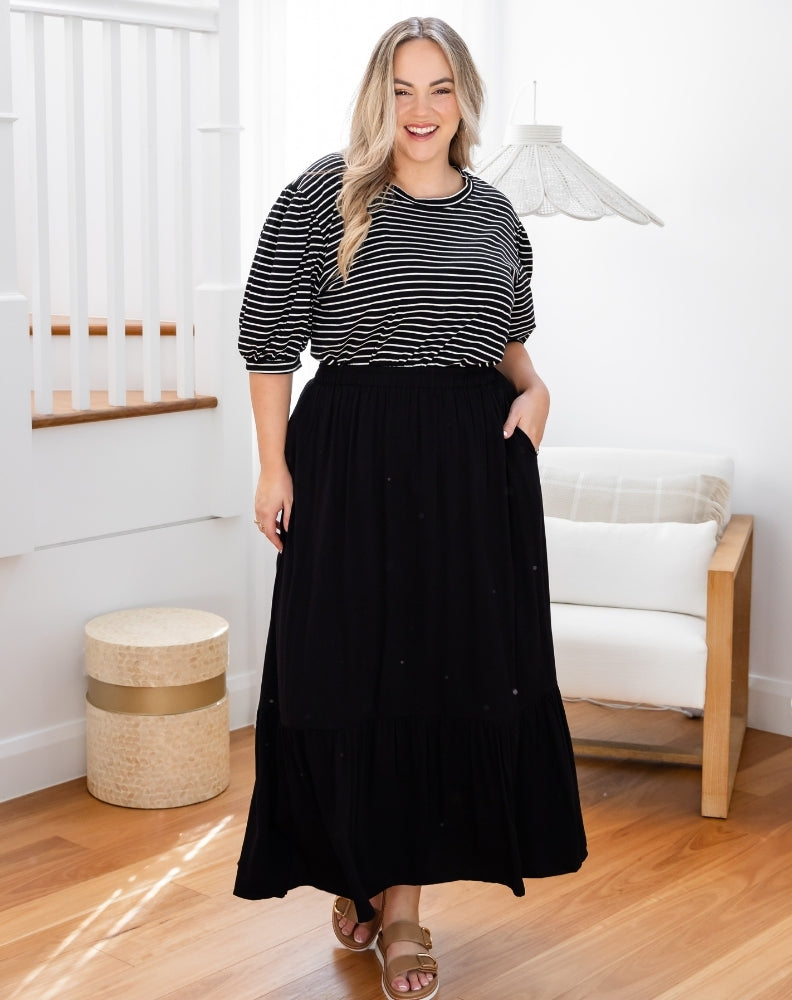Danielle Maxi Skirt Black