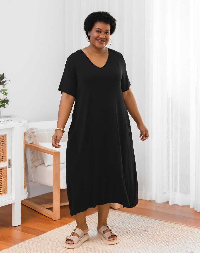 Bamboo Haley Dress - Black