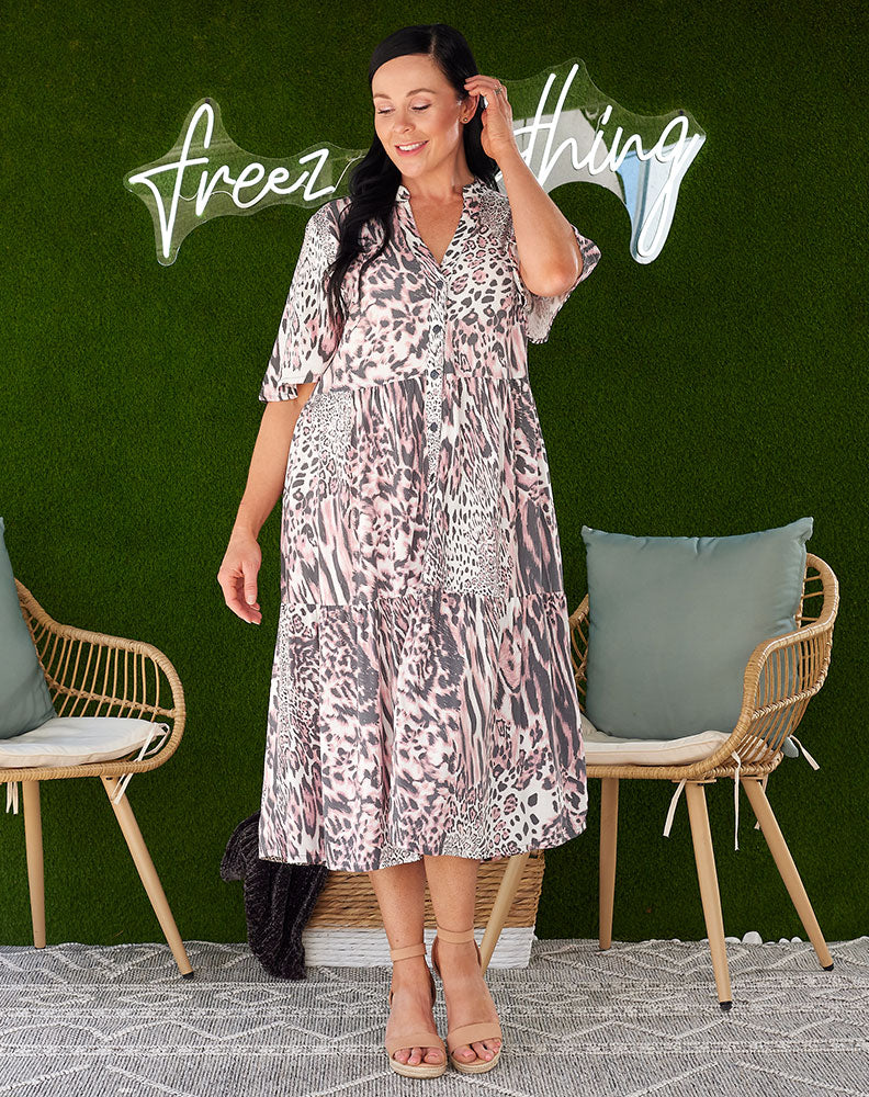 Fresia Dress Pink Leo