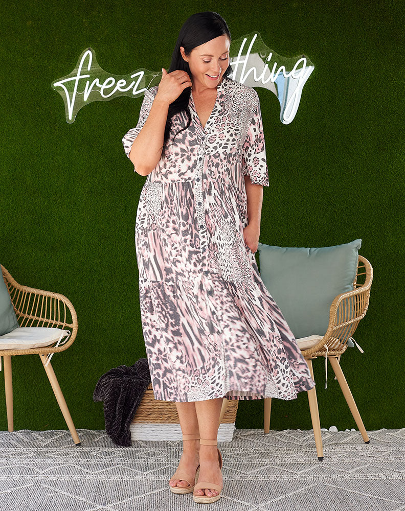 Fresia Dress Pink Leo
