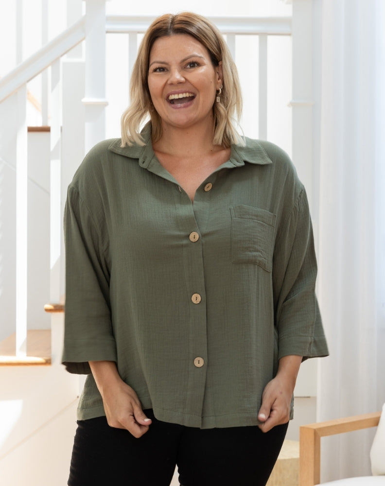 Billie Shirt - Sage