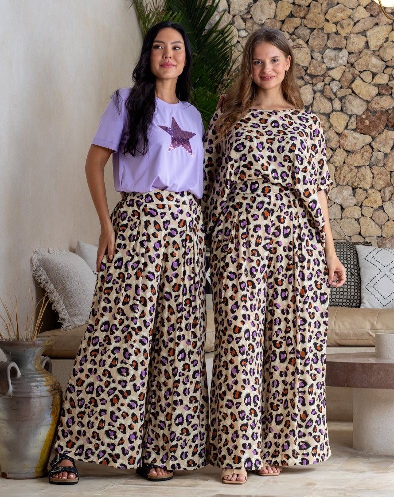 Bonnie Pant - Purple Leopard