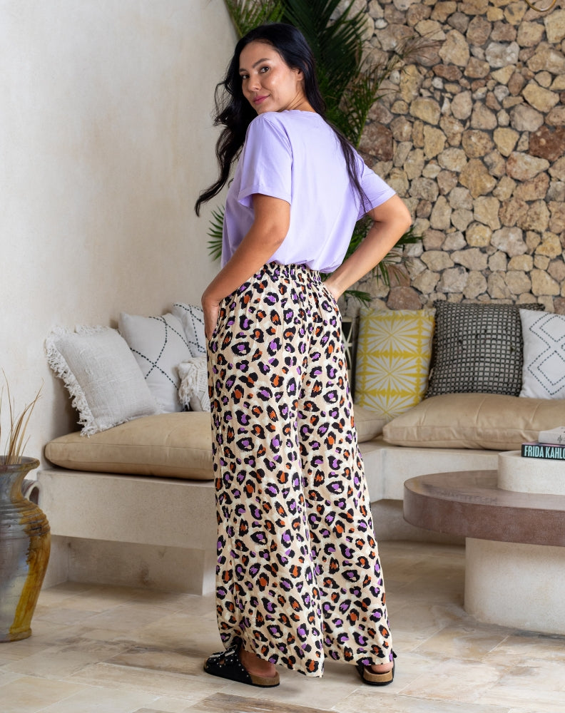 Bonnie Pant - Purple Leopard