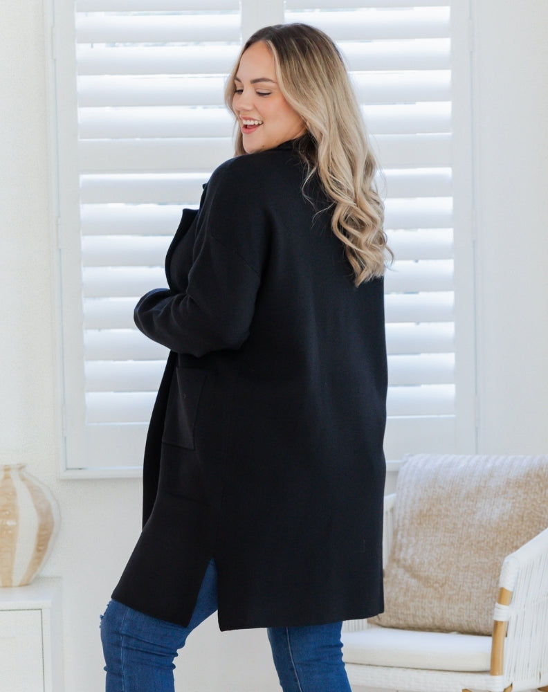 Chloe Knit Coatigan - Black