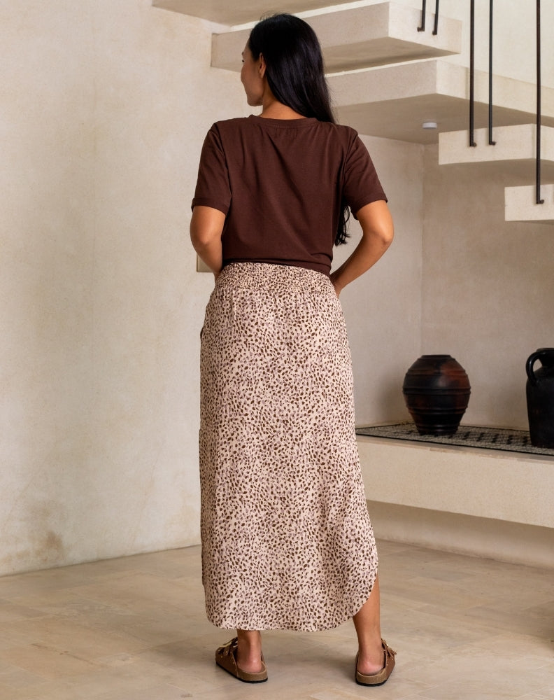 Resort Midi Skirt - Beige Pebble