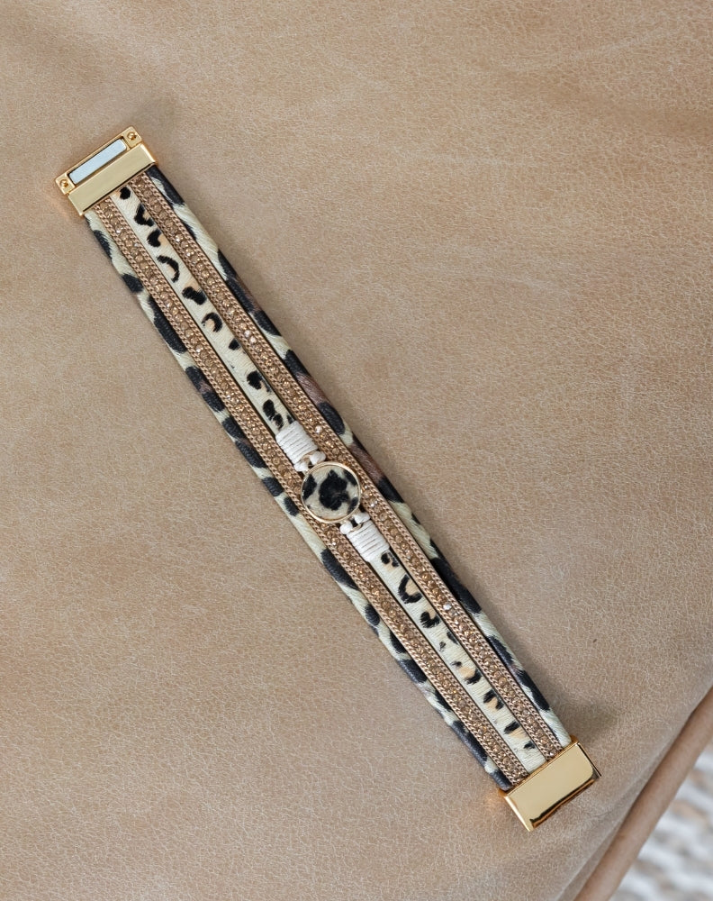 Harlow Bracelet - Tan Leopard