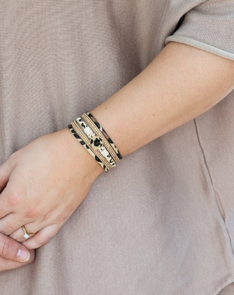 Harlow Bracelet - Tan Leopard
