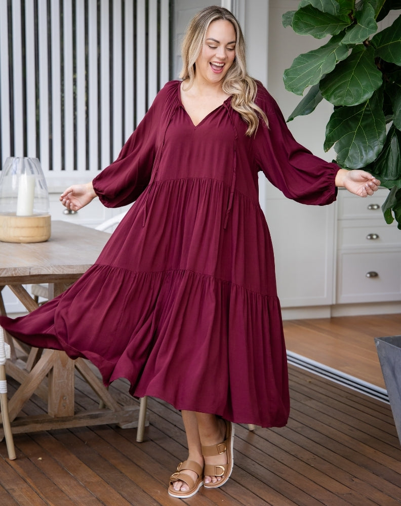 Jackson Dress - Wine